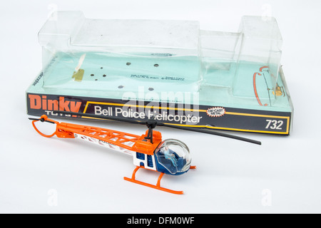 Dinky Toy-Glocke-Polizei-Hubschrauber Stockfoto