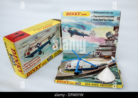 Dinky Toy Sea King Hubschrauber und Raumkapsel Stockfoto