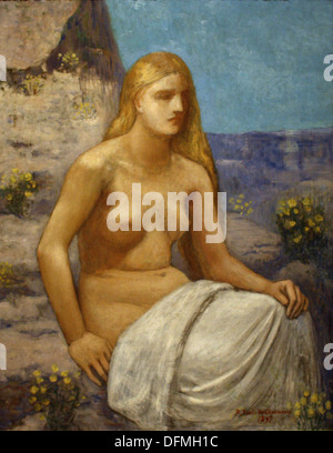 Pierre Puvis de CHAVANNES - Mary Magdalene - 1897 - Museum der schönen Künste - Budapest, Ungarn. Stockfoto