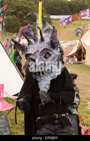 Widsith and Deor, Theatralische Aufführung im Tipi Field Glastonbury Festival 2013, Somerset, England, Großbritannien. Stockfoto