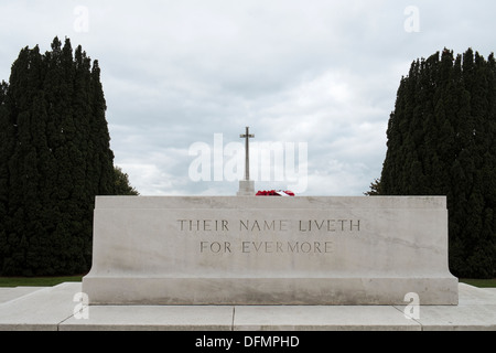 Tyne Cot friedhof 1. weltkrieg Belgien Belgische Friedhöfe aus dem Ersten Weltkrieg Stockfoto