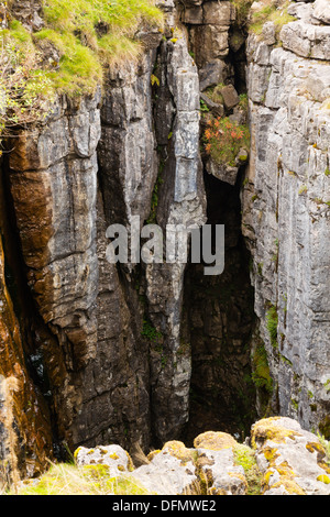 Buttertubs Kalkstein Erosion am Buttertubs-Pass, Yorkshire Dales. Stockfoto