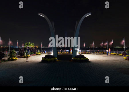 11. Sept Memorial genannt "Postkarten" entworfen von Architekt Masayuki Sono auf Staten Island in New York City Stockfoto