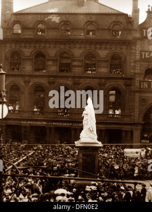 Nottingham - Enthüllung Königin Victorias Statue im Jahre 1904 Stockfoto