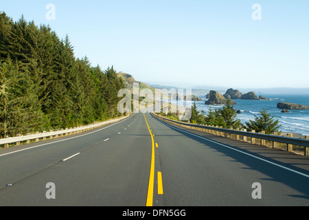 Highway 101 entlang der Küste von Oregon. Stockfoto