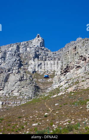 Seilbahn auf den Tafelberg Stockfoto