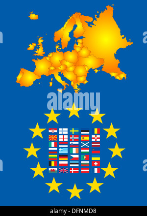 Europakarte Stockfoto