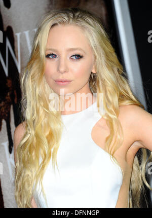 Los Angeles, Kalifornien, USA. 7. Oktober 2013. Portia Doubleday Teilnahme an der Los Angeles-Premiere von "Carrie" statt im Arclight Theater in Hollywood, Kalifornien am 7. Oktober 2013. 2013-Credit: D. Long/Globe Photos/ZUMAPRESS.com/Alamy Live-Nachrichten Stockfoto