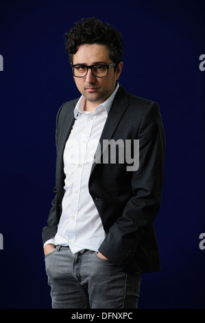 Patricio Pron, Award-Winning argentinischer Schriftsteller, Teilnahme an der Edinburgh International Book Festival, Donnerstag, 22. August 2013. Stockfoto