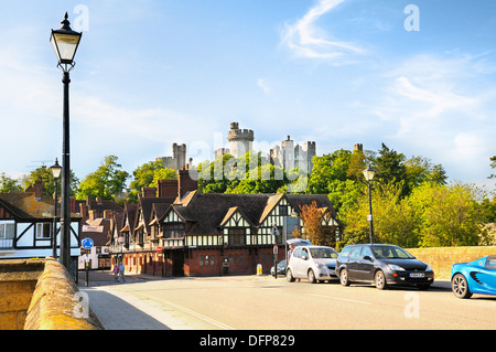 Arundel Castle und Stadt Architektur, Arundel, West Sussex, England, UK Stockfoto