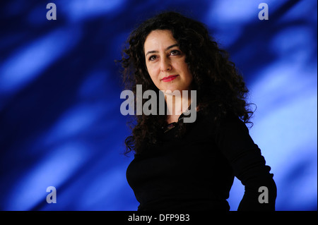 SEMA Kaygusuz, türkischer Autor, Teilnahme an der Edinburgh International Book Festival, Samstag, 17. August 2013. Stockfoto