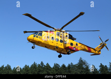 Canadian Forces AgustaWestland CH-149 Cormorant Helikopter absteigend Stockfoto