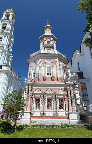 Großen Klöster Russlands. Die Trinity-Sergius Lawra. Das Grab des russischen Zaren Boris Godunov Stockfoto