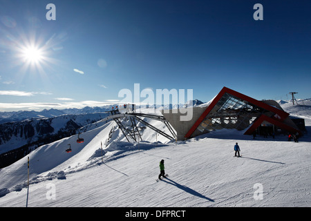 Österreich, Tirol, Kitzbühel, Kirchberg, Ski Resort Pengelstein, 3 s-Kabinenbahn, Stockfoto