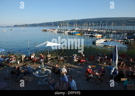 Deutschland, Baden-Würtemberg, Bodensee, Hoeri, Gaienhofen, Horn, Restaurant Schloessli Stockfoto