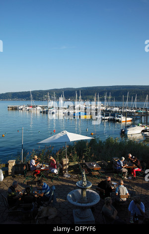 Deutschland, Baden-Würtemberg, Bodensee, Hoeri, Gaienhofen, Horn, Restaurant Schloessli Stockfoto