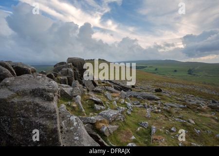 Die Aussicht auf Belstone Kamm, Belstone Tor Dartmoor National Park Devon Uk Stockfoto