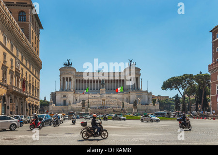 Das Monumento Nazionale a Vittorio Emanuele II. ist ein nationales Denkmal in Rom, Piazza Venezia, Rom, Latium, Italien, Europa Stockfoto