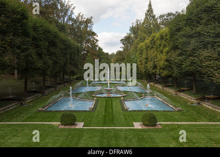 Italienisch-Wasser-Garten, Longwood Gärten, Kennett Square, Pennsylvania, USA Stockfoto