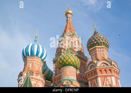 Kathedrale des Schutzes der Allerheiligsten Gottesgebärerin auf dem Graben (Собор Покрова пресвятой Богородицы, что на Рву) auf dem Roten Platz Stockfoto