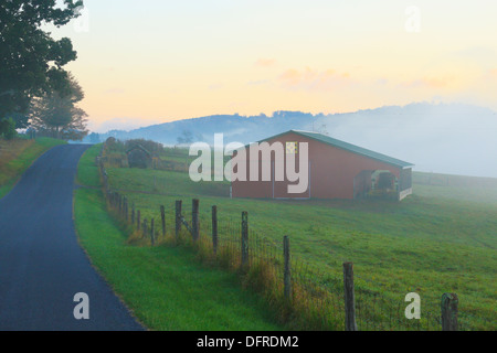 Dawn, Western Highland County, Hightown, Virginia, USA Stockfoto