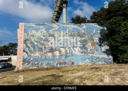 Wandbild im Grays Ferry District, 34th und Wharton Street, Philadelphia, PA, USA Stockfoto