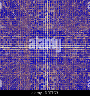 Futuristische abstrakt blau grafischen Hintergrund mit grünen Formen Stockfoto