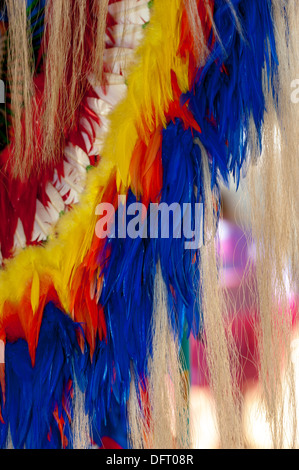 Ein Detail aus einer Native American Insignien im Rasen Tanz verwendet Stockfoto