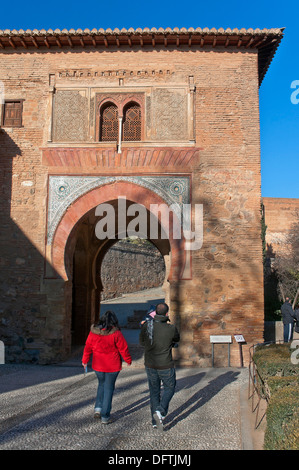 Wein-Tür, Alhambra, Granada, Region von Andalusien, Spanien, Europa Stockfoto