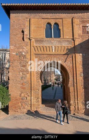 Wein-Tür, Alhambra, Granada, Region von Andalusien, Spanien, Europa Stockfoto