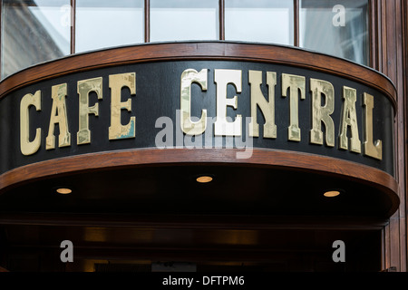 Cafe Central, Eingang, Innere Stadt, Wien, Wiener, Österreich Stockfoto