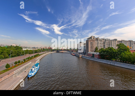 Moskauer Kreml, Ansicht von Moskwa Stockfoto