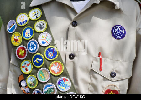 Boy Scout uniform, Verdienstabzeichen, Richmond, Virginia, USA  Stockfotografie - Alamy