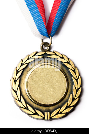 Metall-Medaille mit Tricolor Band Stockfoto