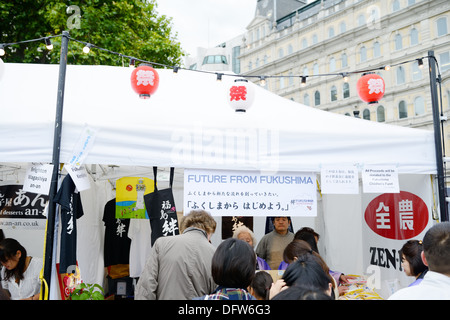 Fukushima Nächstenliebe Stand auf Matsuri Festival in London. Samstag, 5. Oktober 2013 Stockfoto