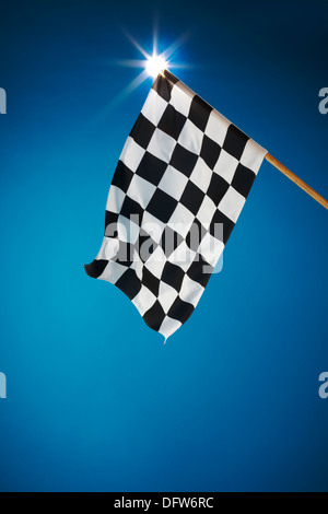 Karierte Flagge Stockfoto
