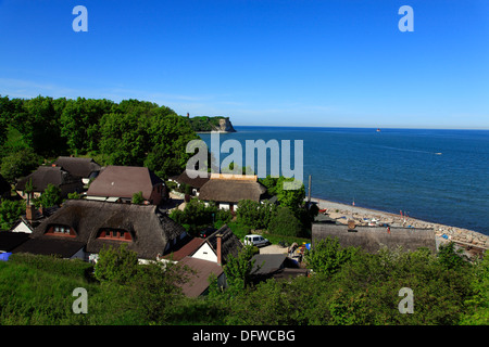 Blick über Fischerdorf Vitt, Insel Rügen, Ostseeküste, Mecklenburg-Western Pomerania, Deutschland Stockfoto