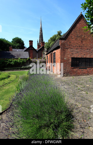 Süd-Gateway Gardens, The Newarke, Leicester City, Leicestershire, England; Großbritannien; UK Stockfoto