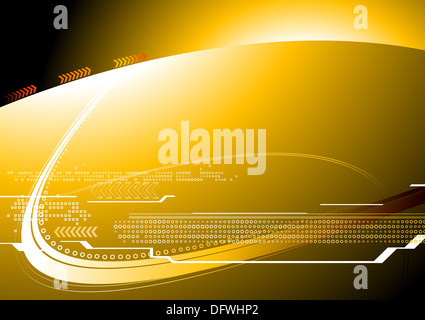 Technischen Hintergrund mit Pfeilen, Quadraten und Kreisen Stockfoto