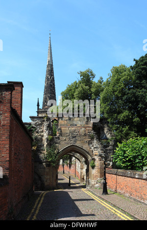 Das südliche Tor, Newarke, Schlossgarten, Leicester City, Leicestershire, England; Großbritannien; UK Stockfoto