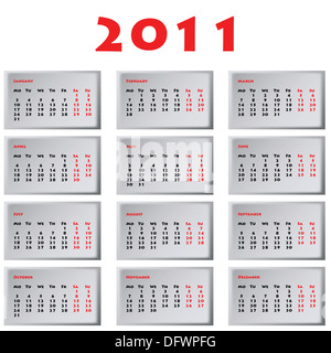 Kalender 2011 Stockfoto