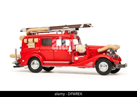 Amerikanische Oldtimer Feuerwehrauto Replik / Diecast Modell Spielzeug von Matchbox Stockfoto