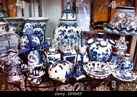 Volendam Delfts handbemalten blauen Delfter Blauw Niederlande Stockfoto