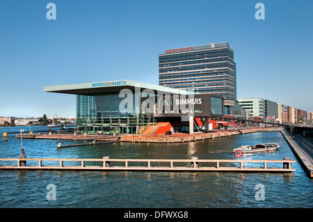 Amsterdamer Muziekgebouw (Musik-Gebäude) Aan ' t IJ Bimhuis - Movenpick Hotel-Cruise Terminal Netherlands Stockfoto