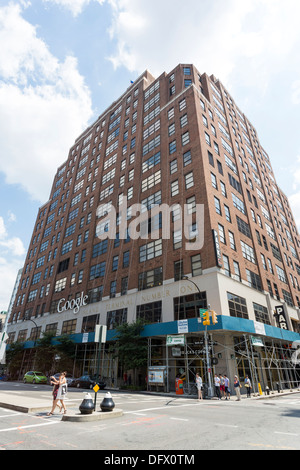 Google Gebäude in New York City, NY - Straßenansicht Stockfoto