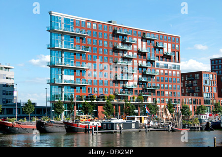 Westerdock Amsterdam Niederlande moderner Architektur Stockfoto