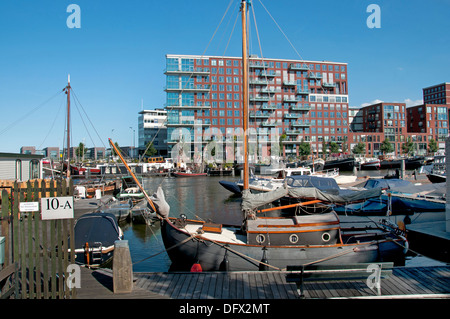 Westerdock Amsterdam Niederlande moderner Architektur Stockfoto