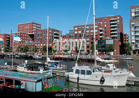 Westerdock Amsterdam Niederlande moderner Architektur Stockfoto