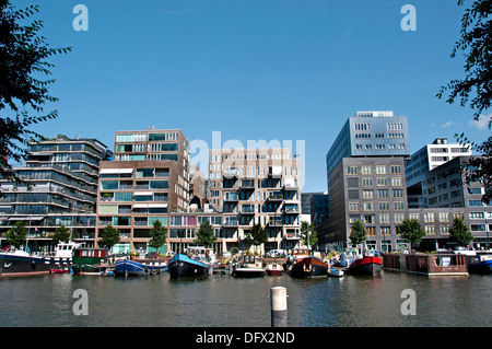 Westerdock Amsterdam Niederlande moderner Architektur Stockfoto
