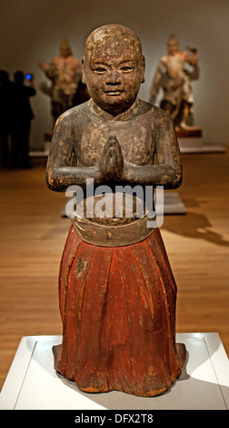 Shotoku Taishi als Kind buddhistische 7. Jahrhundert (Statue aus dem 16. Jahrhundert) Japan Japanisch Museum Skulptur Stockfoto